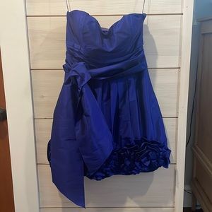 Saks Fifth Avenue - Silk Taffeta Cocktail Dress - Saphire Blue - Size 8